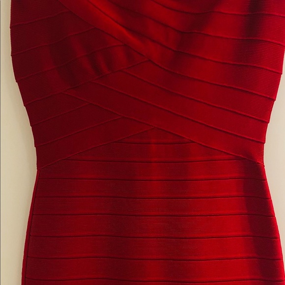 New Never Worn Red Herve Leger Dress - Picture 2 of 7
